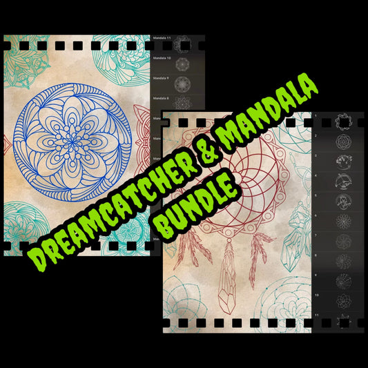 Bundle and Save Dream Catcher & Mandala Brush Sets for Procreate, 140 Stamps