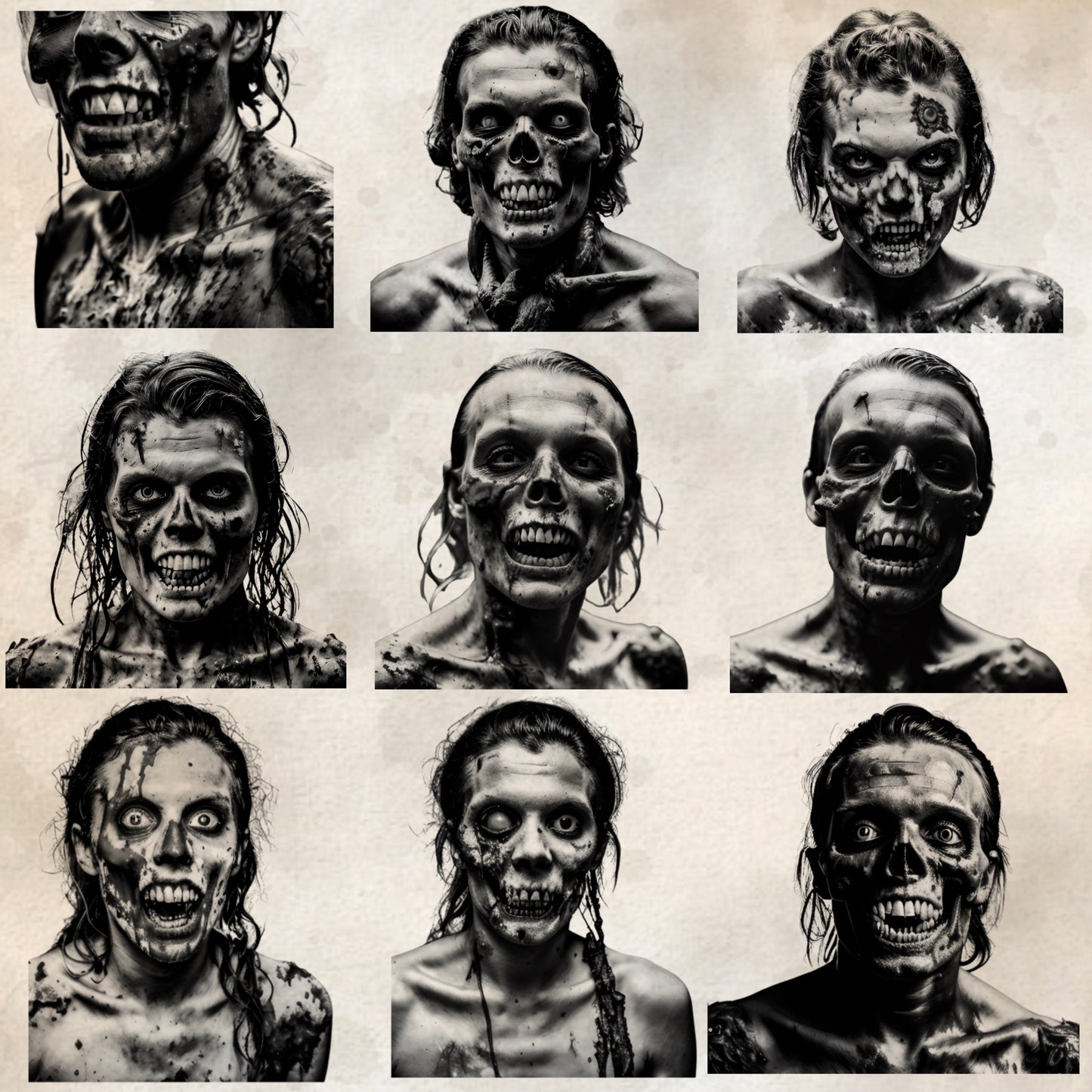 Ahh Zombies Set, 75 Brushes