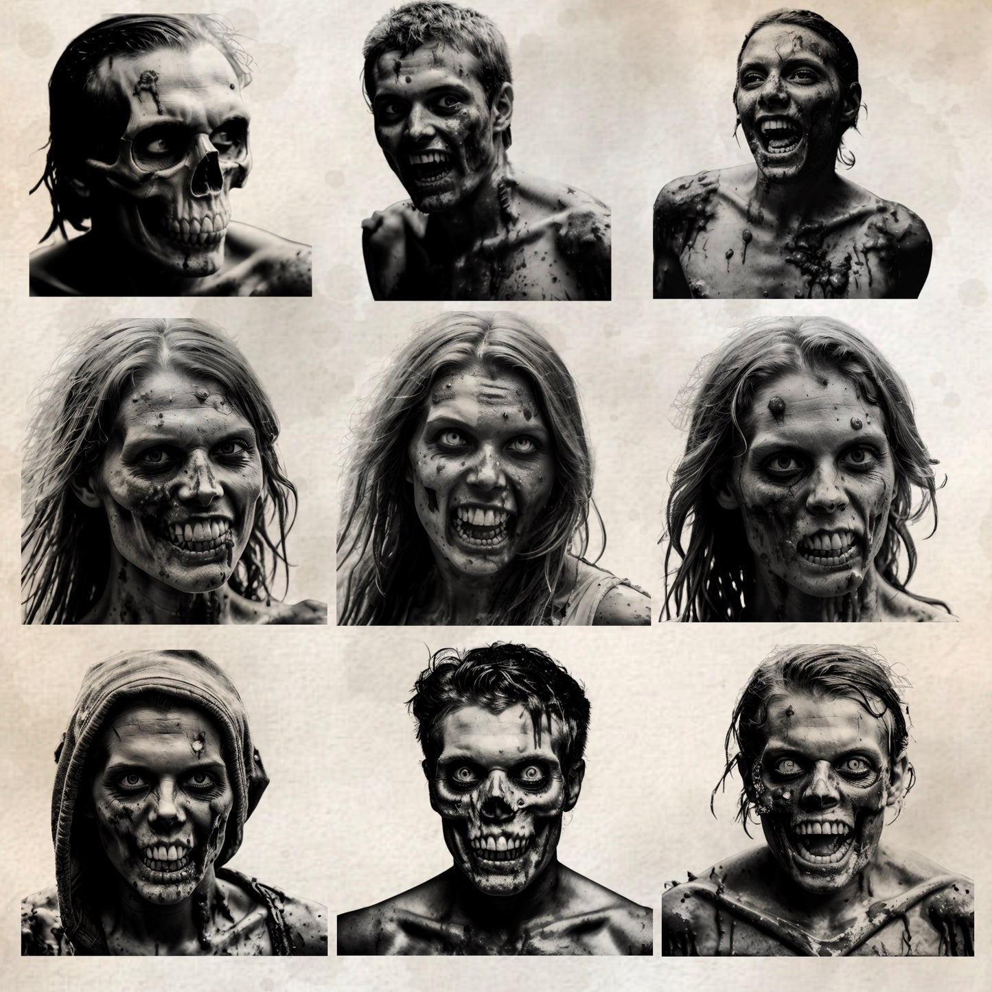 Ahh Zombies Set, 75 Brushes