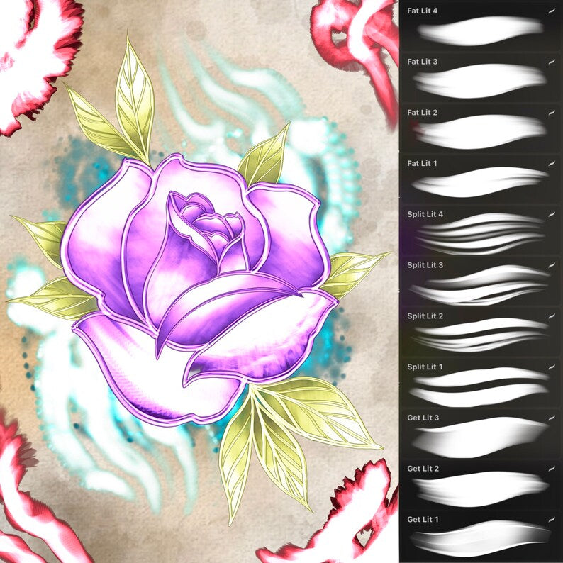 The Complete Tattoo Tool Bundle —321 Brushes + 30 Tattoo Flash Papers Sheets