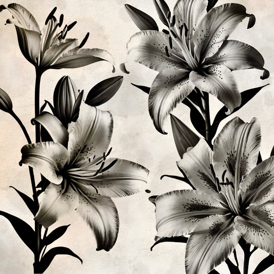 Lily Flowers Realism Set, 50 Procreate Designs