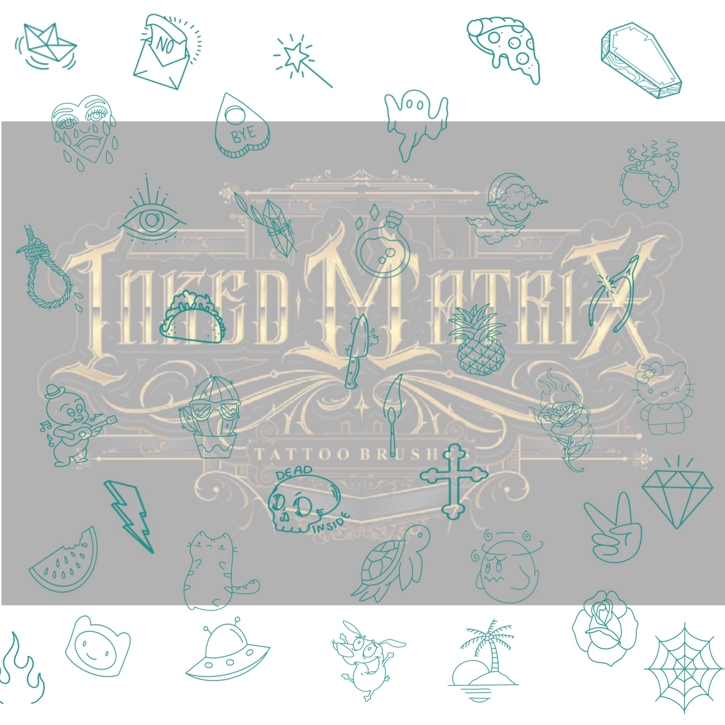 Banger Set 1, 50 Tattoo Flash Stamps