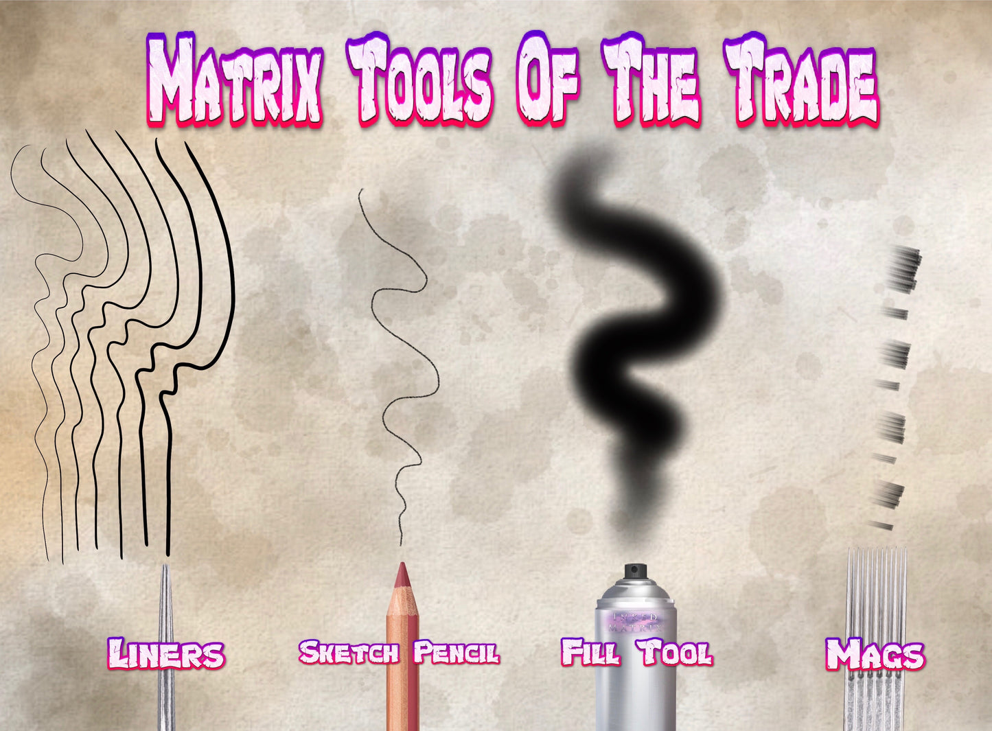 Digital Tattoo Art Design Tools for Procreate