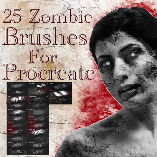 Zombie Flesh Set, 25 Texture Brushes