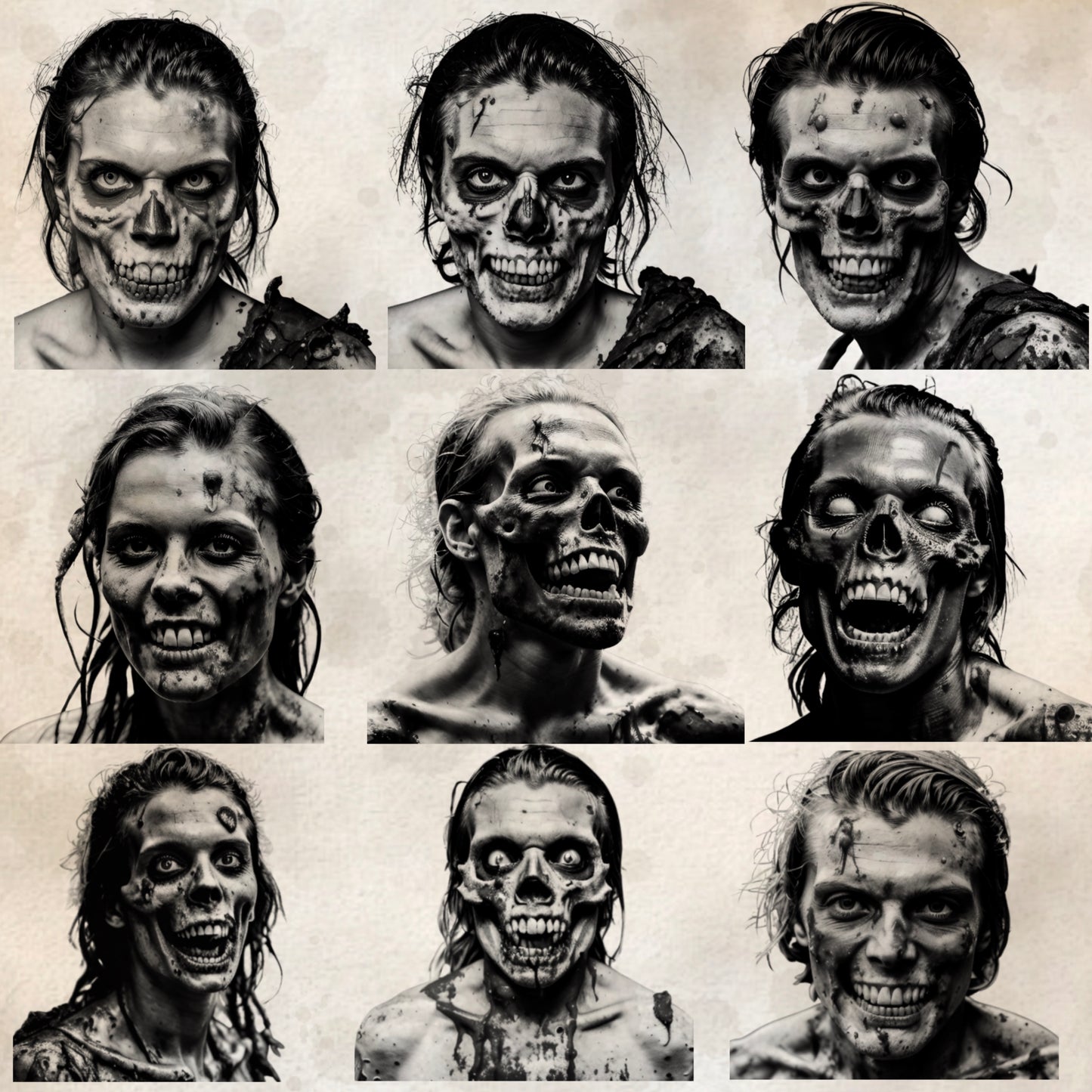 Ahh Zombies Set, 75 Brushes
