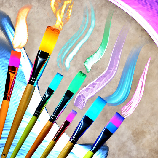 19 light/neon Procreate drawing and filler brushes for glowing effects